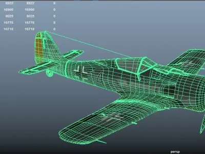 Focke Wulf Fw 190 Plane Low-poly 3D model
