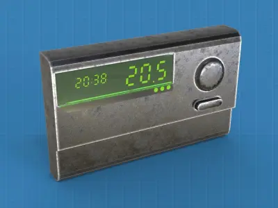 Temperature controller Low-poly 3D model