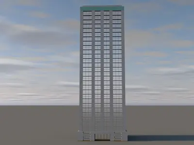 Game Ready Office Building Apartment Low-poly 3D model