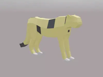 Cheetah Free low-poly 3D model