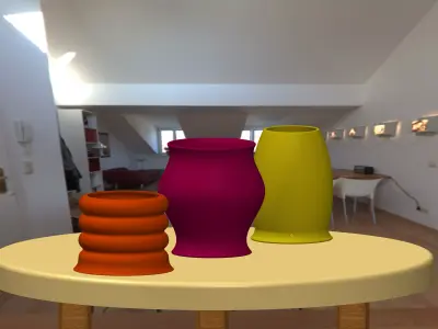 Modern Trio Planter Set 3D print model
