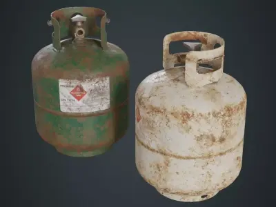 Propane Tank 1B Low-poly 3D model