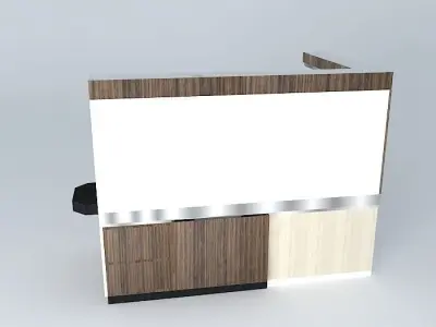 Kit127 Counter Total wall in L by Alex Marques Free 3D model