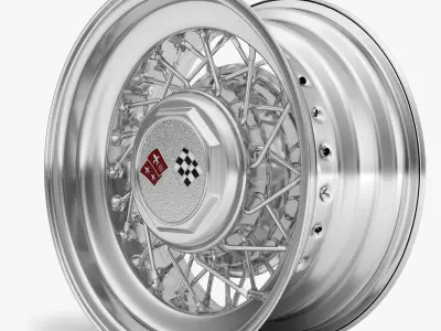Wire Wheel Rim 3D model