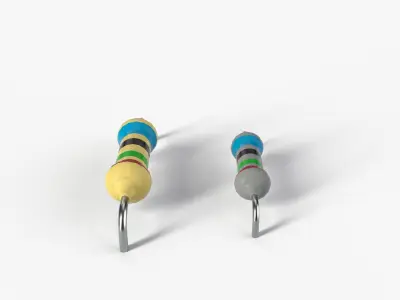 PBR Resistor model with 2K textures 3D model