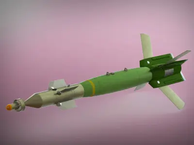 GBU-12 Paveway II guided missile 3D printable model 3D print model