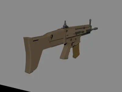 rifle tan aeg 3D model