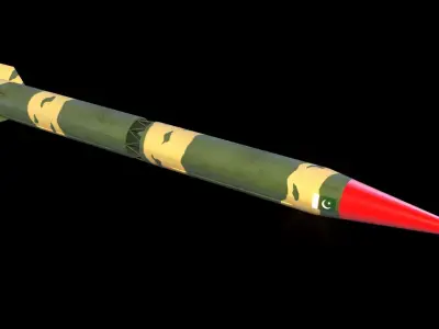 Shaheen-2 missile launcher 3D model