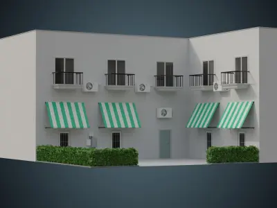 Building 10A Low-poly 3D model