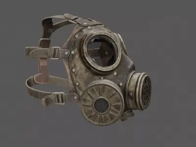 Vintage Military Gas Mask 3D model