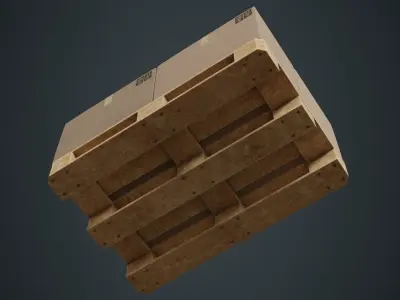 Pallet 2B Low-poly 3D model
