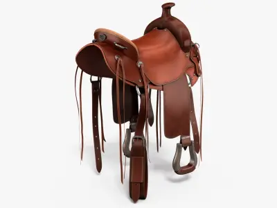 Horse Saddle 8K PBR Textures 3D model