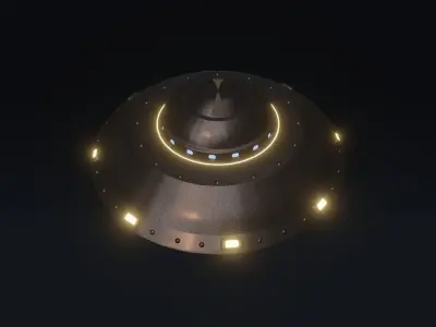 Spacial UFO - OVNI - Space Ship - Flying Saucer 3D model 3 3D model