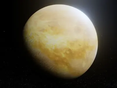 Photorealistic Venus 3D Model 8K Textures and Sci-Fi Music Pack Low-poly 3D model