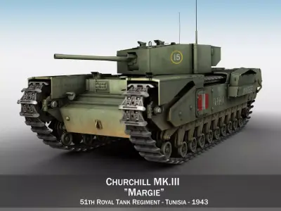 Churchill MK III - Margie 3D model