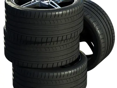 Chevrolet Corvette C8 2020 wheels 3D model