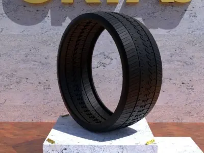 ORTAS TIRE NO 40 GAME READY Low-poly 3D model