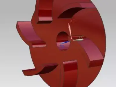 Propeller spinning wheel Free 3D model