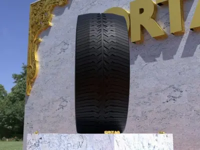 ORTAS TIRE NO 39 GAME READY Low-poly 3D model