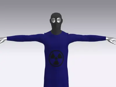 Hazmat Suits Low-poly 3D model