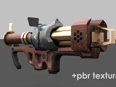 Low Poly Rocket Launcher Low-poly 3D model