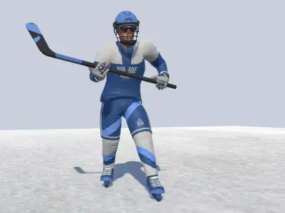 Ice Hockey Actions 3D model