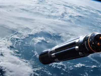 Orbital Weapon Platform Low-poly 3D model