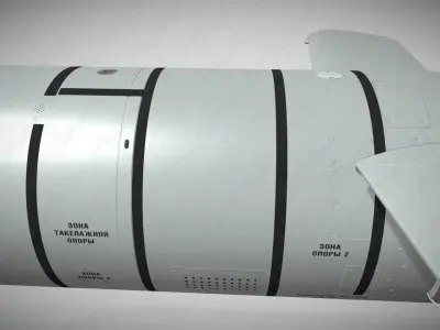  Kalibr 3M 14 cruise missile Russian Navy Detailed tech model  3D model