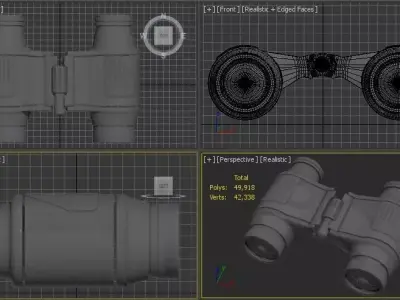 telescop binoculars Free 3D model