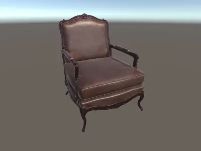 Classic chair lowpoly PBR Low-poly 3D model