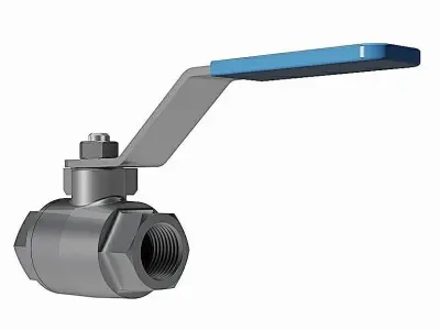 Two Piece Manual Ball Valves - BSP Threaded Ends - 3D model