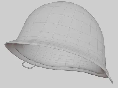 US M1 Helmet ruined Low-poly 3D model
