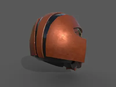 Helmet scifi combat military fantasy  Low-poly 3D model