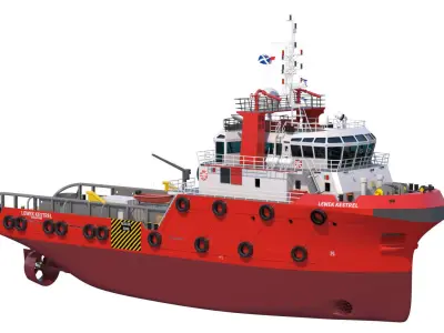 48m AHTS Anchor Handling Tug 3D model