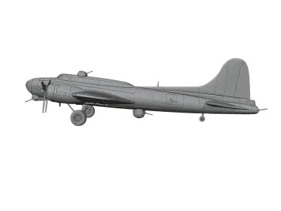Boeing B-17 Flying Fortress 3D print model