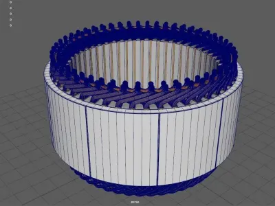 Hairpin winding 3D model