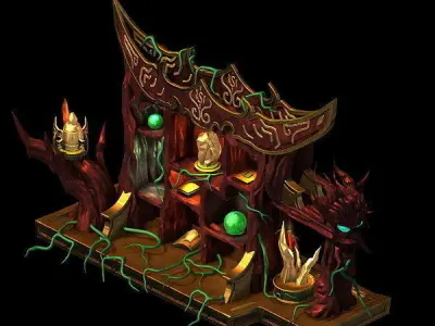 Game model - furniture cabinet disillusion Ming fi 3D model purchase