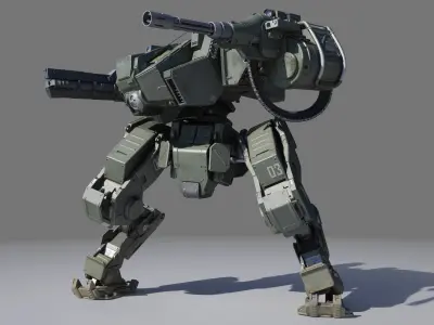 Mech Fighter texture 3D model