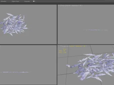 Cartoon bird feathers Low-poly 3D model