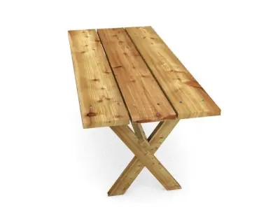 Picnic table Free low-poly 3D model purchase
