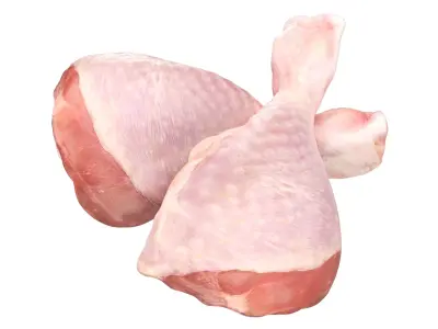 Chicken leg drumstick raw Low-poly 3D model