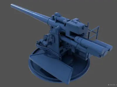 QF4-7inch Mark VIII - Commercial license - 1-72 scale 3D print model