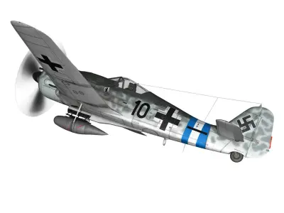Focke Wulf - FW190 A8 - Black 10 3D model