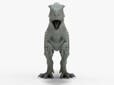 Giganotosaurus Rigged Basemesh Low-poly 3D model
