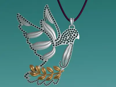 Jewelry pendant bird for 3D printing Free 3D print model