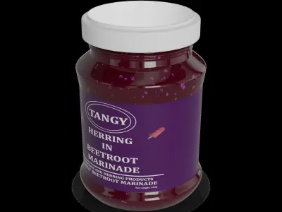 Herrings and herring products Herring in Beetroot Marinade 3D model