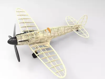 Model Spitfire fighter plane 3D model