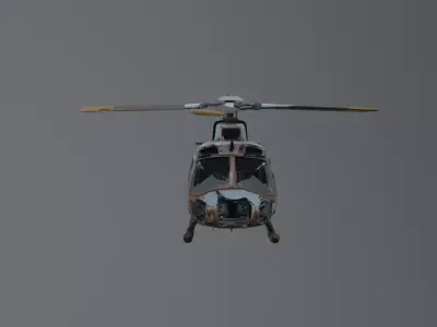 abandoned helicopter 3D model