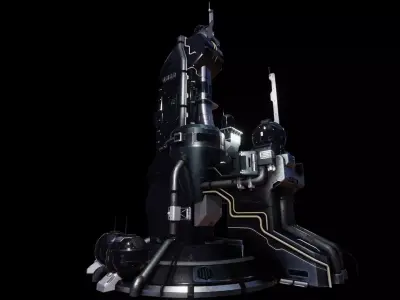 Sci-Fi Energy Tower 3D model