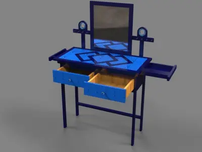 Vanity dressing table with drawers Free 3D model